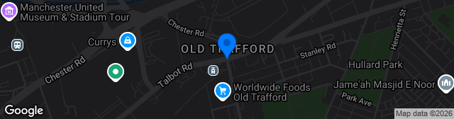 Map showing Old Trafford