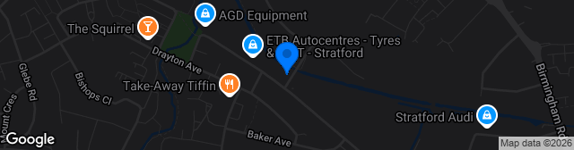 Map showing The Arden Garages Stadium