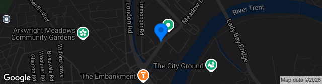 Map showing Meadow Lane