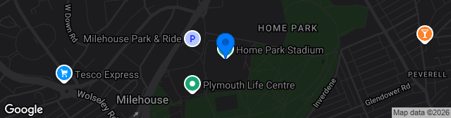 Map showing Home Park