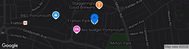 Map showing Fratton Park