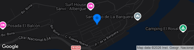 Map showing Estadio El Castañar