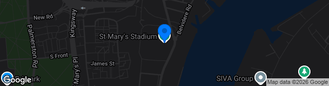 Map showing St. Mary's Stadium