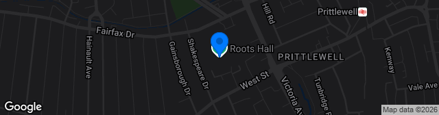 Map showing Roots Hall