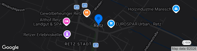 Map showing Sportplatz Retz