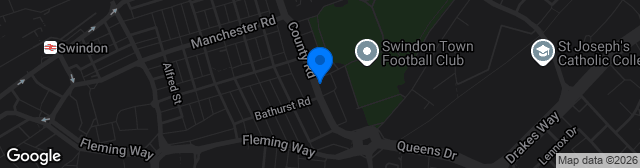 Map showing The County Ground