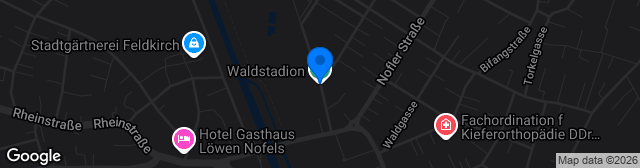 Map showing Waldstadion Gisingen