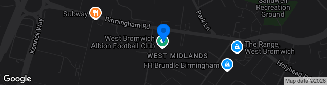Map showing The Hawthorns