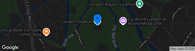 Map showing London Stadium