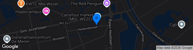 Map showing Jeugdcentrum Racing Mol-Wezel