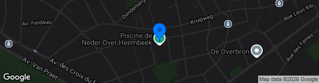 Map showing Complexe Sportif de Neder-Over-Heembeek