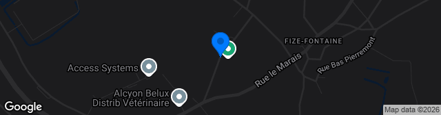 Map showing Terreinen Rue Magritte