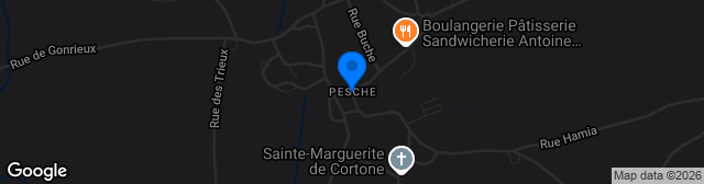 Map showing Terrain de Pesche
