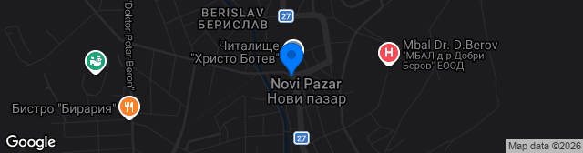 Map showing Stadion Botev