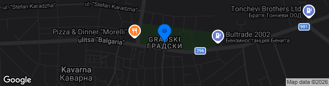Map showing Gradski stadion