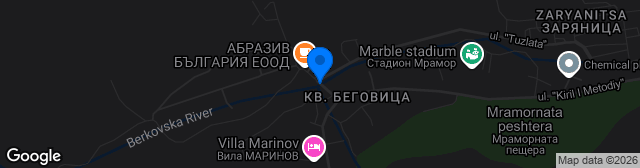 Map showing Stadion Mramor