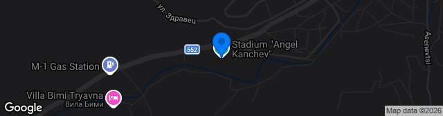 Map showing Stadion Angel Kanchev