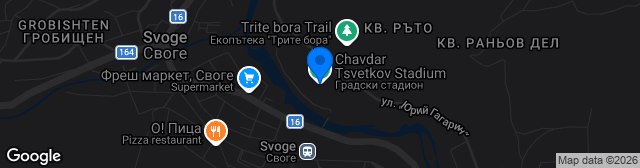 Map showing Stadion Chavdar Tsvetkov