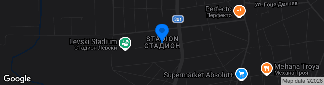 Map showing Gradski stadion