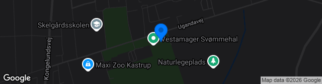 Map showing Vestamager Idrætsanlæg