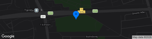 Map showing Tårnby Stadion