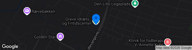 Map showing Greve Idræts Center