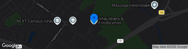 Map showing Ishøj Idrætscenter