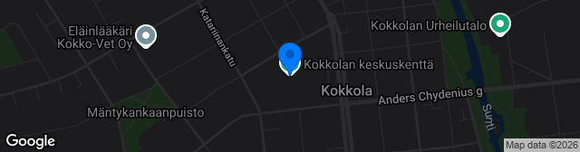 Map showing Kokkolan Keskuskenttä