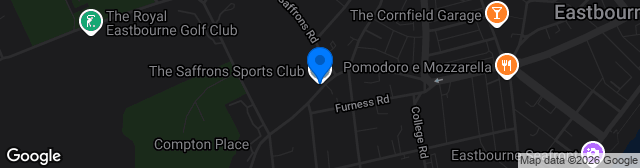Map showing The Saffrons Football Ground