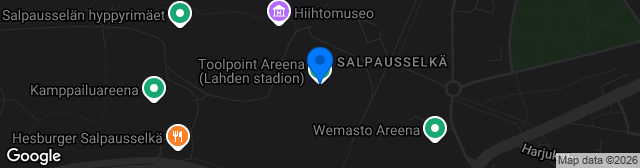 Map showing Lahden Stadion
