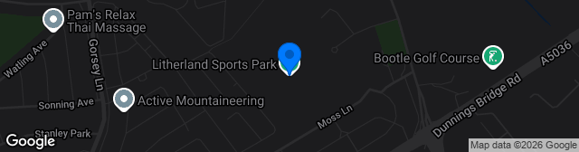 Map showing Litherland Sports Park