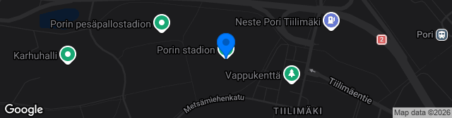 Map showing Porin Stadion