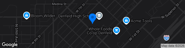 Map showing Denfeld High School Stadium