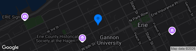 Map showing Gannon University Field