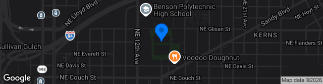 Map showing Buckman Field