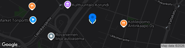 Map showing Rovaniemen Keskuskenttä