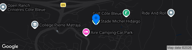 Map showing Stade Michel Hidalgo