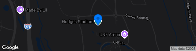 Map showing Hodges Stadium