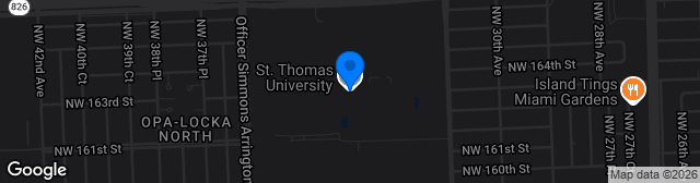 Map showing Saint Thomas University
