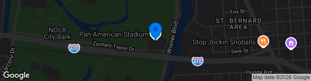 Map showing Pan American Stadium