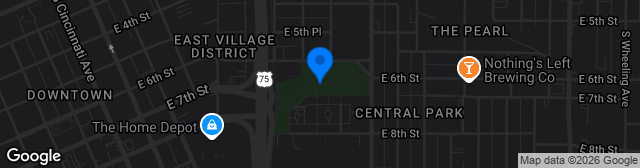 Map showing Veterans Park