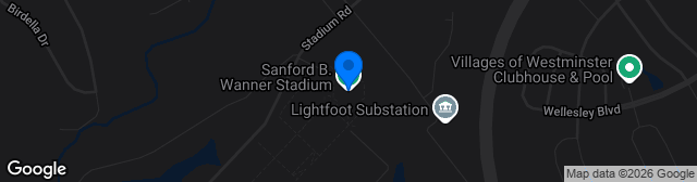 Map showing Sanford B. Wanner Stadium