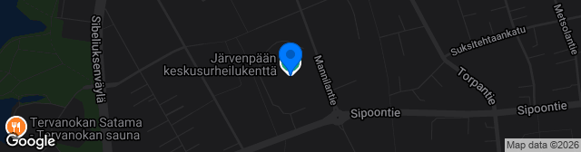Map showing Järvenpään keskuskenttä