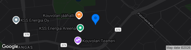 Map showing Kouvolan keskusurheilukenttä