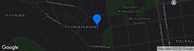 Map showing Pyynikin urheilukenttä