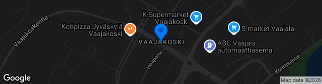 Map showing Vaajakosken urheilukenttä