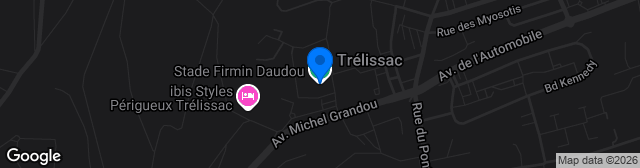Map showing Stade Firmin-Daudou