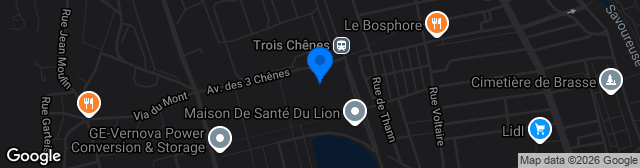 Map showing Stade des Trois Chênes