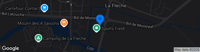 Map showing Stade Montréal