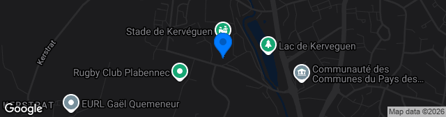 Map showing Stade de Kervéguen